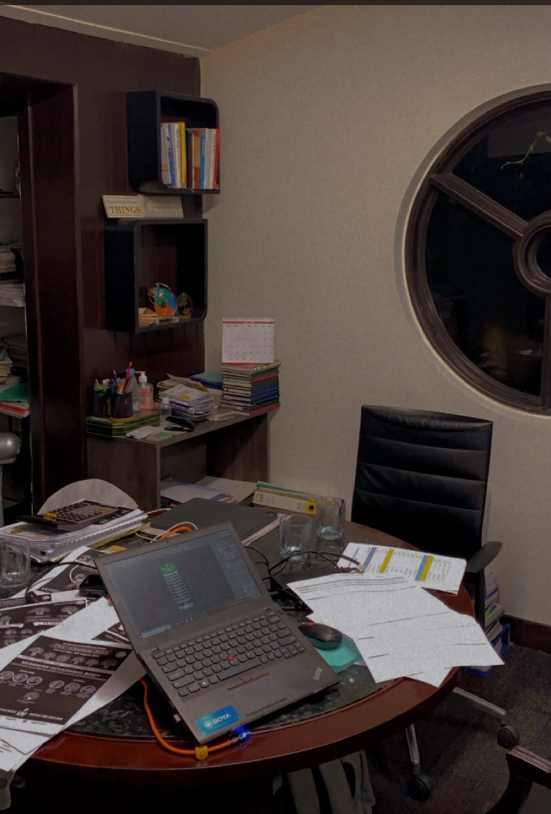 Workspace during research and client projects